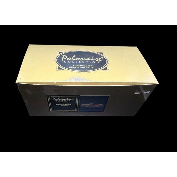 Kurt Adler 1964 1/2 Ford Mustang Cream/Red Polonaise Glass Christmas Ornament - Picture 14 of 16